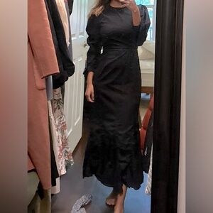 RHODE, Small, black long sleeve dress